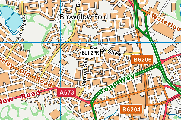 BL1 2PR map - OS VectorMap District (Ordnance Survey)