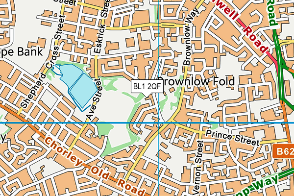 BL1 2QF map - OS VectorMap District (Ordnance Survey)