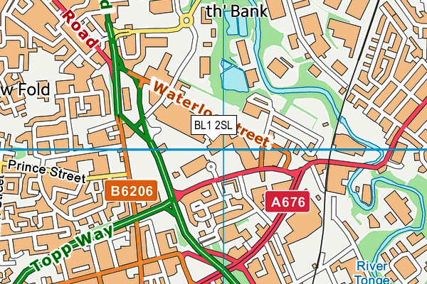 BL1 2SL map - OS VectorMap District (Ordnance Survey)