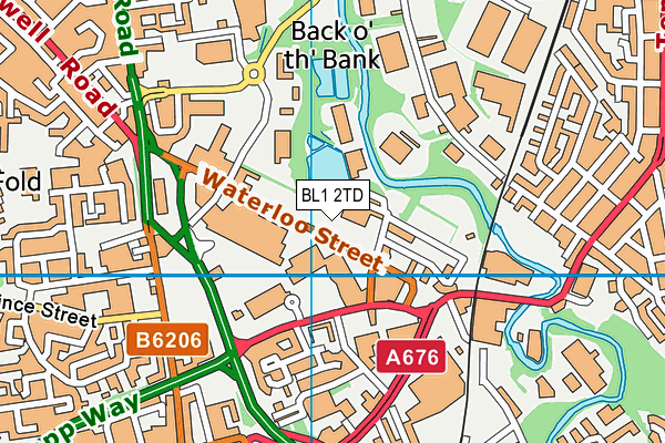 BL1 2TD map - OS VectorMap District (Ordnance Survey)