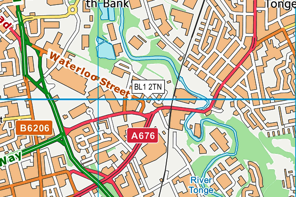 BL1 2TN map - OS VectorMap District (Ordnance Survey)