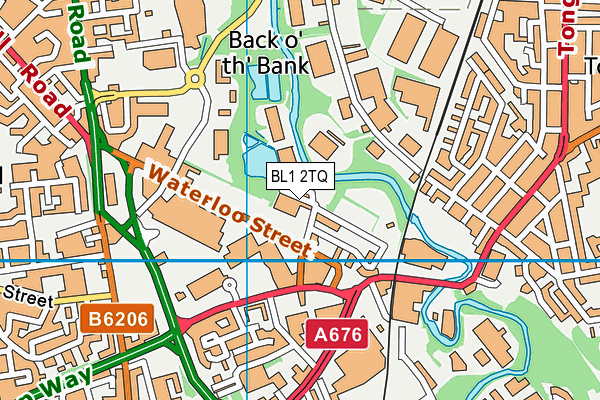 BL1 2TQ map - OS VectorMap District (Ordnance Survey)