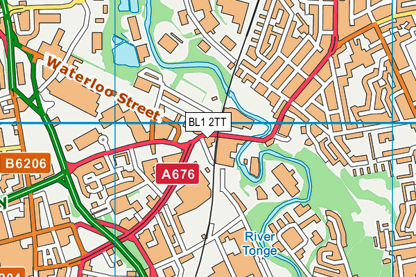 BL1 2TT map - OS VectorMap District (Ordnance Survey)
