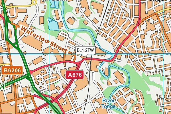 BL1 2TW map - OS VectorMap District (Ordnance Survey)