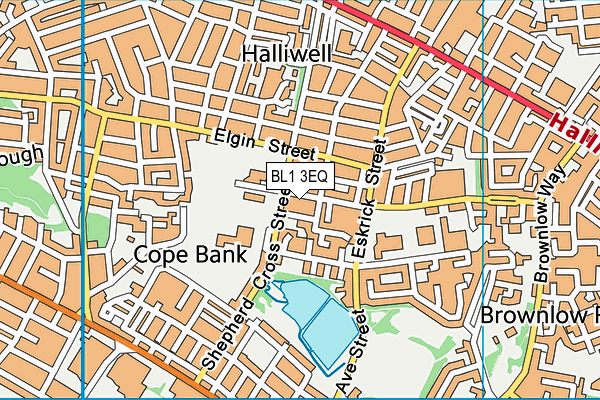 BL1 3EQ map - OS VectorMap District (Ordnance Survey)