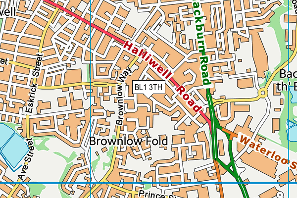 BL1 3TH map - OS VectorMap District (Ordnance Survey)