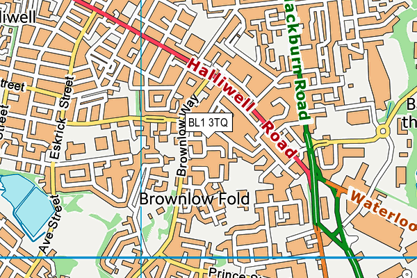 BL1 3TQ map - OS VectorMap District (Ordnance Survey)