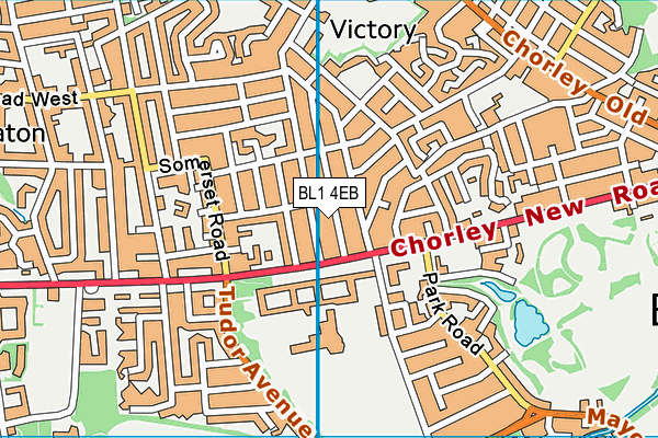 BL1 4EB map - OS VectorMap District (Ordnance Survey)