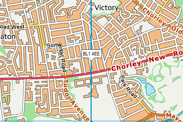 BL1 4EE map - OS VectorMap District (Ordnance Survey)