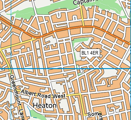 BL1 4ER map - OS VectorMap District (Ordnance Survey)
