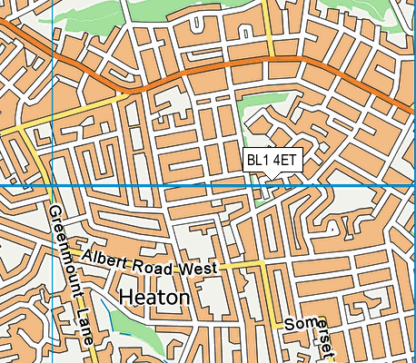 BL1 4ET map - OS VectorMap District (Ordnance Survey)