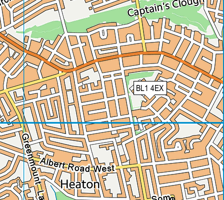 BL1 4EX map - OS VectorMap District (Ordnance Survey)