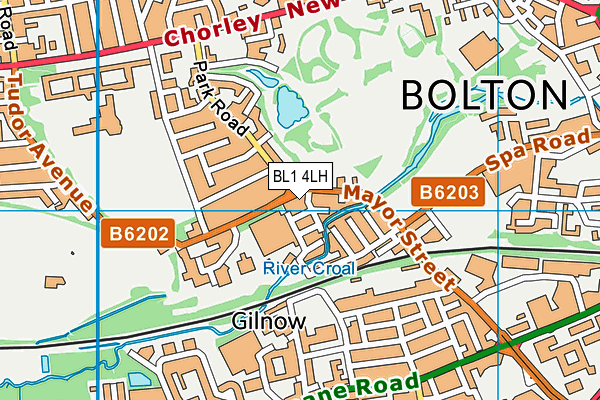 BL1 4LH map - OS VectorMap District (Ordnance Survey)
