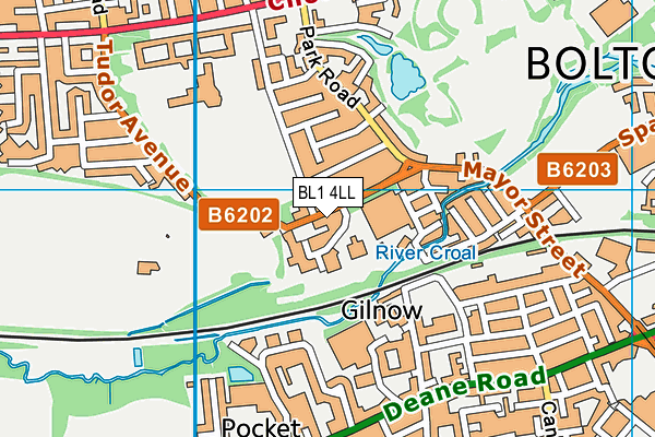 BL1 4LL map - OS VectorMap District (Ordnance Survey)