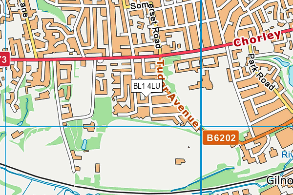 BL1 4LU map - OS VectorMap District (Ordnance Survey)