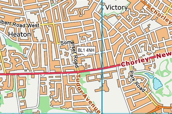 BL1 4NH map - OS VectorMap District (Ordnance Survey)