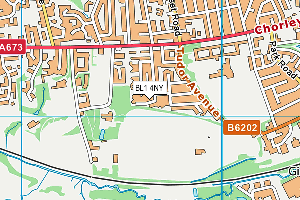 BL1 4NY map - OS VectorMap District (Ordnance Survey)