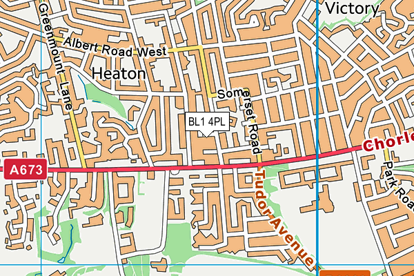 BL1 4PL map - OS VectorMap District (Ordnance Survey)