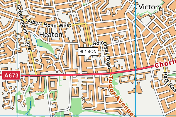 BL1 4QN map - OS VectorMap District (Ordnance Survey)