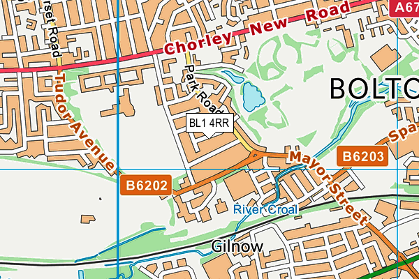 BL1 4RR map - OS VectorMap District (Ordnance Survey)