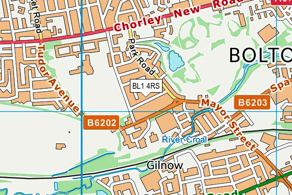 BL1 4RS map - OS VectorMap District (Ordnance Survey)