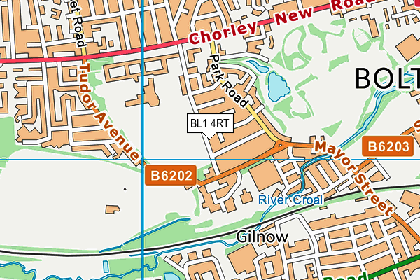 BL1 4RT map - OS VectorMap District (Ordnance Survey)