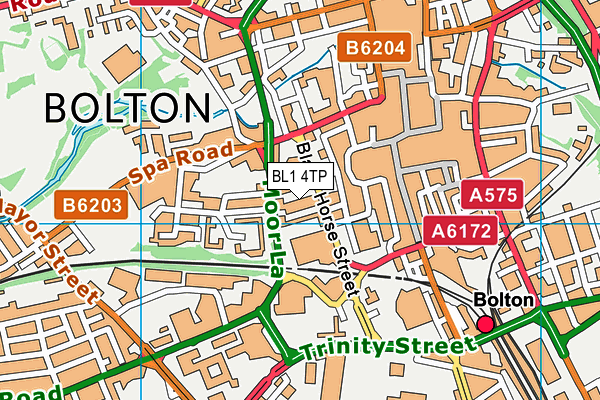 BL1 4TP map - OS VectorMap District (Ordnance Survey)