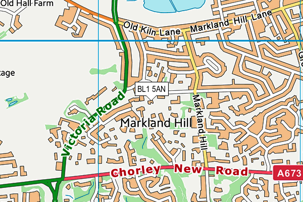 BL1 5AN map - OS VectorMap District (Ordnance Survey)