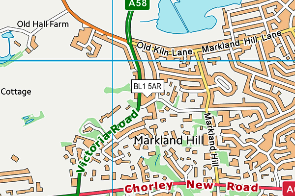 BL1 5AR map - OS VectorMap District (Ordnance Survey)