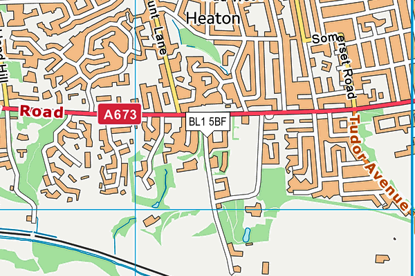 BL1 5BF map - OS VectorMap District (Ordnance Survey)