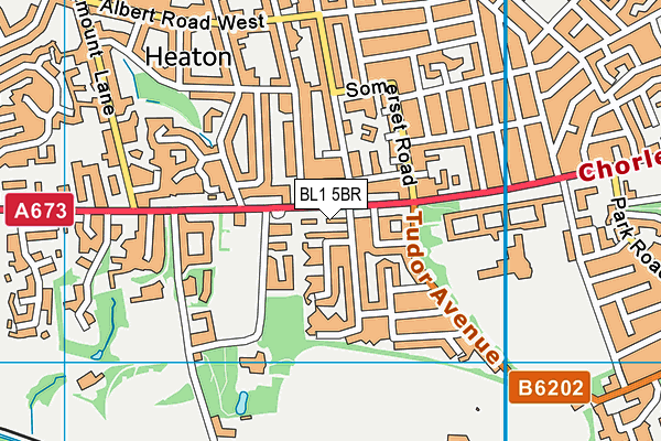 BL1 5BR map - OS VectorMap District (Ordnance Survey)