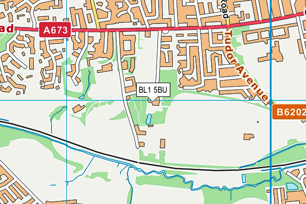 BL1 5BU map - OS VectorMap District (Ordnance Survey)