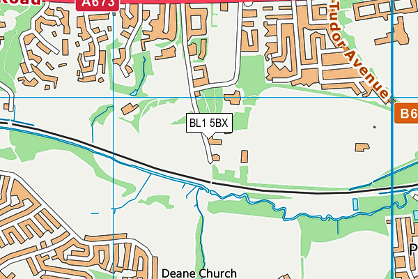 BL1 5BX map - OS VectorMap District (Ordnance Survey)
