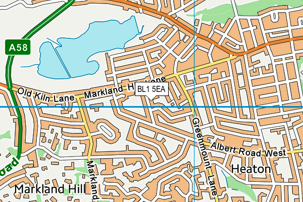 BL1 5EA map - OS VectorMap District (Ordnance Survey)
