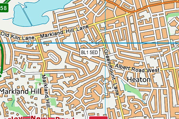 BL1 5ED map - OS VectorMap District (Ordnance Survey)