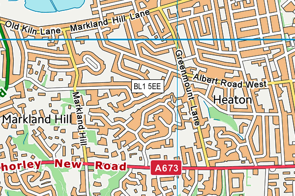 BL1 5EE map - OS VectorMap District (Ordnance Survey)