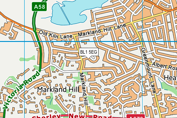 BL1 5EG map - OS VectorMap District (Ordnance Survey)
