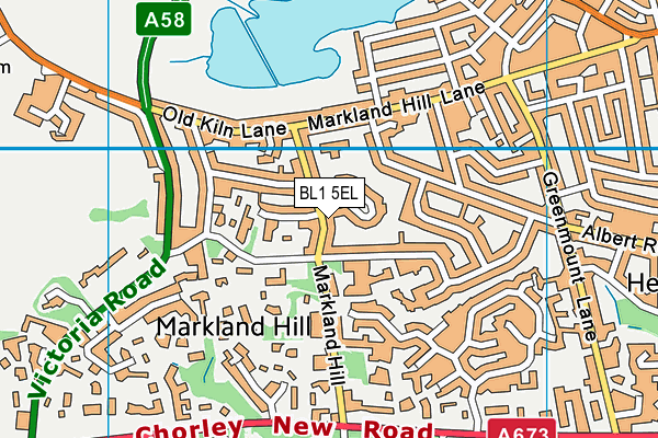 BL1 5EL map - OS VectorMap District (Ordnance Survey)
