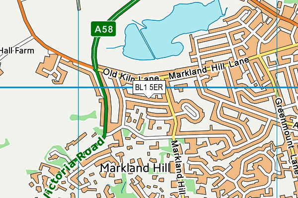 BL1 5ER map - OS VectorMap District (Ordnance Survey)