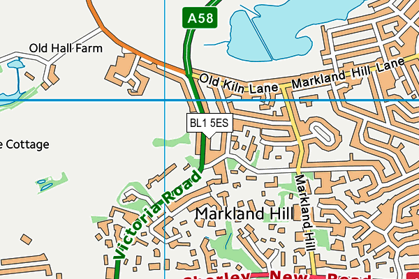 Astley Bridge Junior Football Club map (BL1 5ES) - OS VectorMap District (Ordnance Survey)