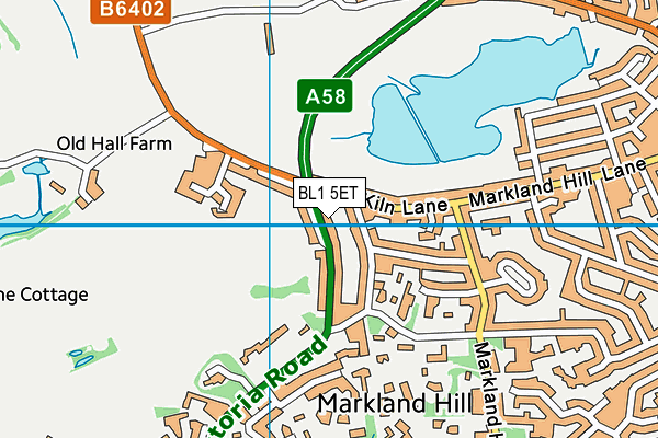 BL1 5ET map - OS VectorMap District (Ordnance Survey)