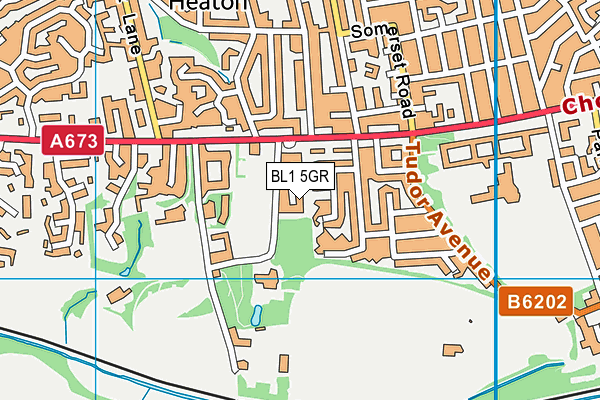 BL1 5GR map - OS VectorMap District (Ordnance Survey)