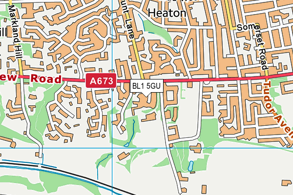 BL1 5GU map - OS VectorMap District (Ordnance Survey)