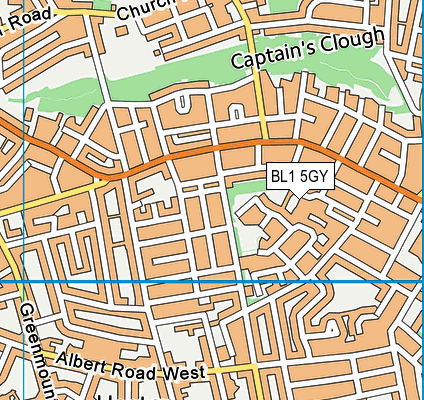 BL1 5GY map - OS VectorMap District (Ordnance Survey)