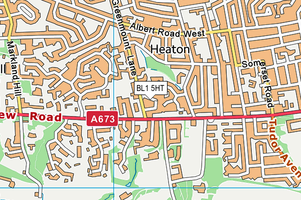 BL1 5HT map - OS VectorMap District (Ordnance Survey)