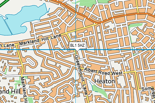 BL1 5HZ map - OS VectorMap District (Ordnance Survey)