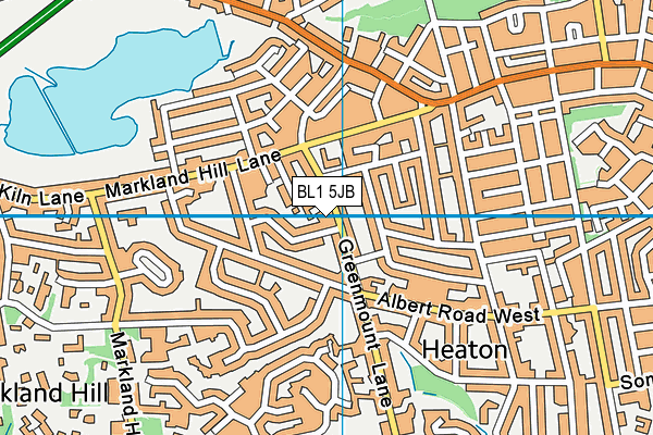 BL1 5JB map - OS VectorMap District (Ordnance Survey)