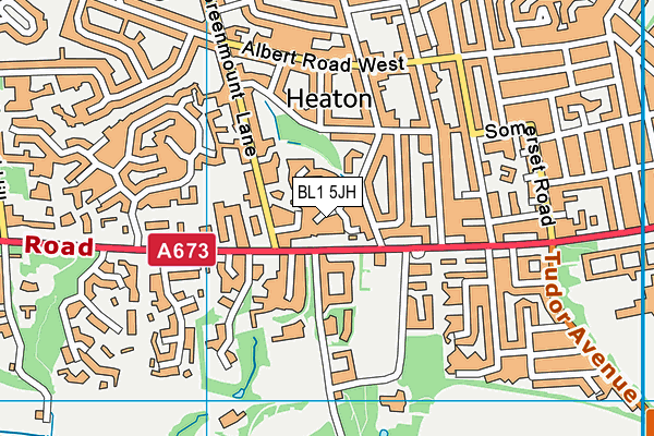 BL1 5JH map - OS VectorMap District (Ordnance Survey)