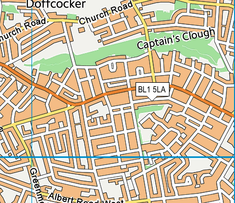 BL1 5LA map - OS VectorMap District (Ordnance Survey)