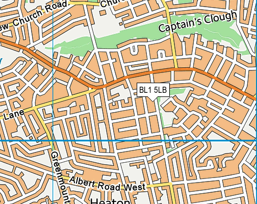 BL1 5LB map - OS VectorMap District (Ordnance Survey)